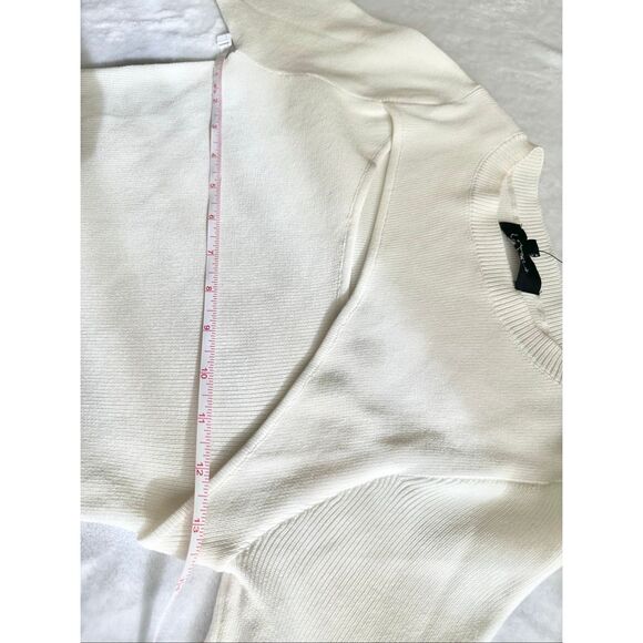 Lea & Viola cream color peekaboo knit top - Picture 7 of 11